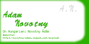 adam novotny business card